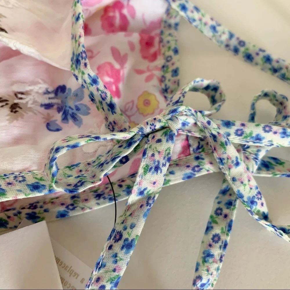 LoveShackFancy embroidered face mask ditsy floral